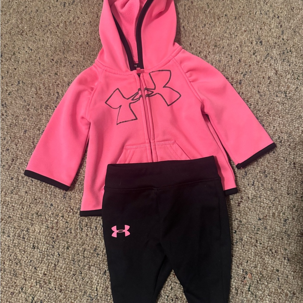 Under Armour Pink and Black Baby Outfit